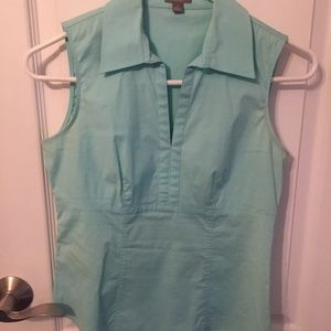 Ann Taylor little blue shirt